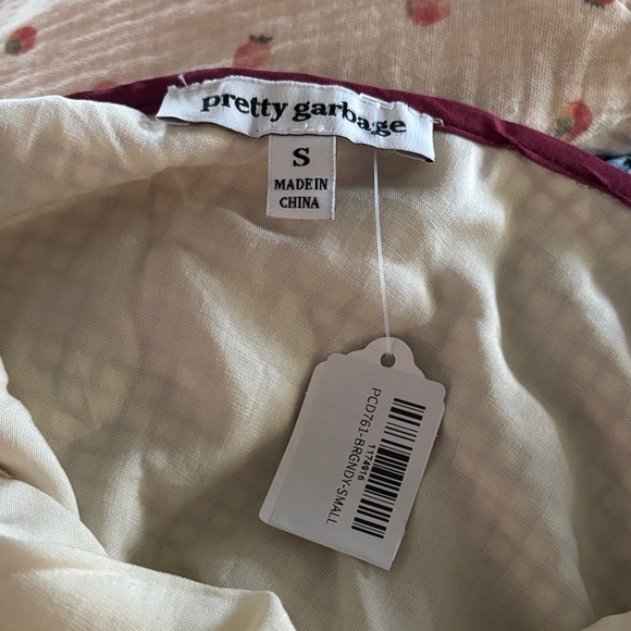 Chic Burgundy Checkered Mini Dress - Picture 4 of 4